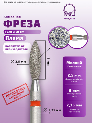 ГОЛОВКА АЛМАЗНАЯ ГСАП-2,5П-8М ПЛАМЯ